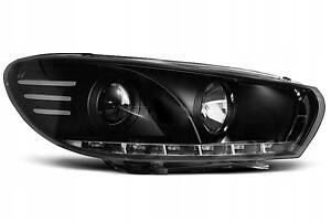 Передние фары VW SCIROCCO 3 08-14 BLACK LED диоды