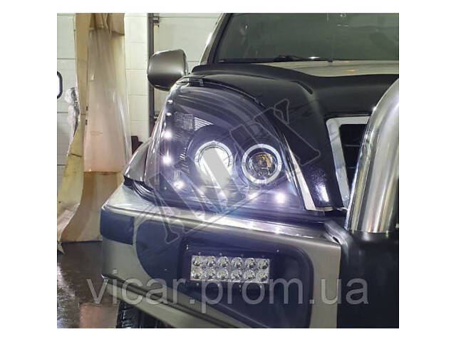 Передние фары линзы - LED ( Audi Design ) Toyota Land Cruiser Prado 120 (2003-2008) - Фото 5