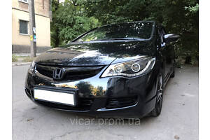 Передние фары (линза, черные) Honda Civic (2006-2009)