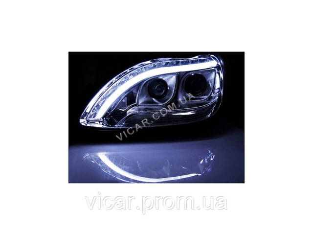 Передние фары 2-х линзовые Mercedes W220 (1998-2006) - Фото 1