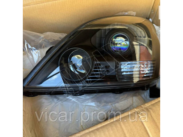 Передние фары LED ( черные ) на Lexus GX470 (2002 - 2008) - Фото 1