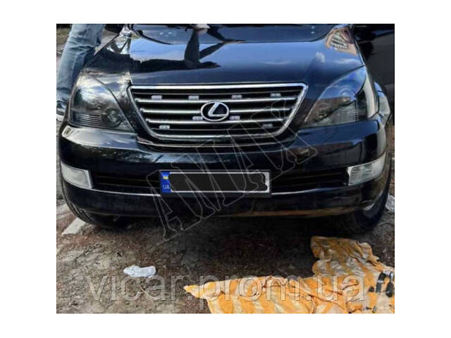 Передние фары LED ( черные ) на Lexus GX470 (2002 - 2008) - Фото 6