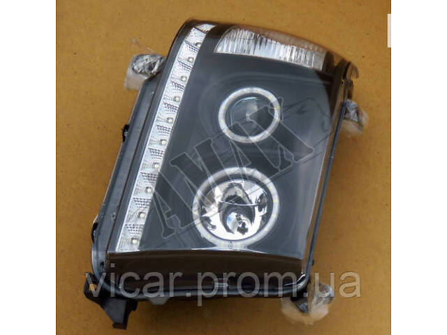 Передние фары линзованные (LED - диодные) Toyota Land Cruiser 100 (1998-2007) - Фото 3