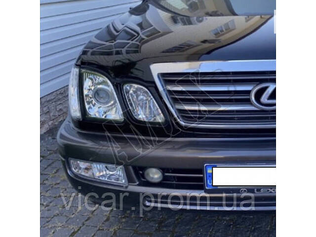 Передние фары линзованные с поворотником (хромовые) Lexus LX 470 (1998-2007)