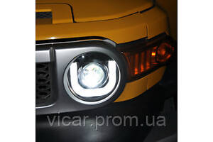 Передние линзовые фары с led элементами Toyota FJ Cruiser (2006...)