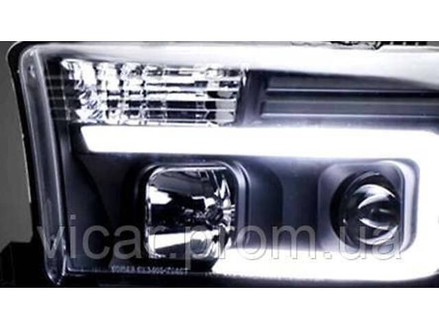 Передние линзовые фары с led элементами Toyota Sequoia - Фото 3