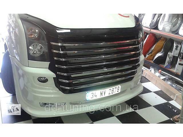 Передний бампер 2012-2025 (USA-style, под покраску) для Volkswagen Crafter гг. - Фото 1
