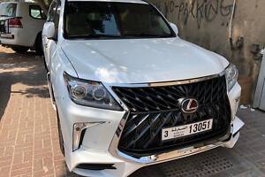 Передний бампер для 2008-2015 в стиле рестайлинга Черный для Lexus LX570 / 450d