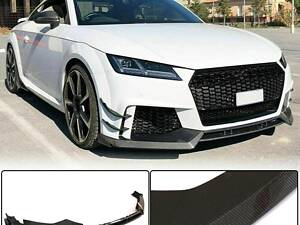 Накладка на передний бампер Lip (для RS, 2016-2019, Карбон) для Audi TT рр