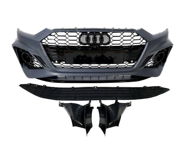 Передній бампер на Audi A5 B9 2021-2023 року (в стилі Audi RS5 V2)