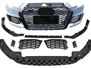 Передний бампер RS-Style V-1 (HB/SD, 2016-2020) для Audi A3