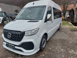 Передний бампер с решеткой ABS (под покраску) для Mercedes Sprinter W907/W910 2018-2024 гг