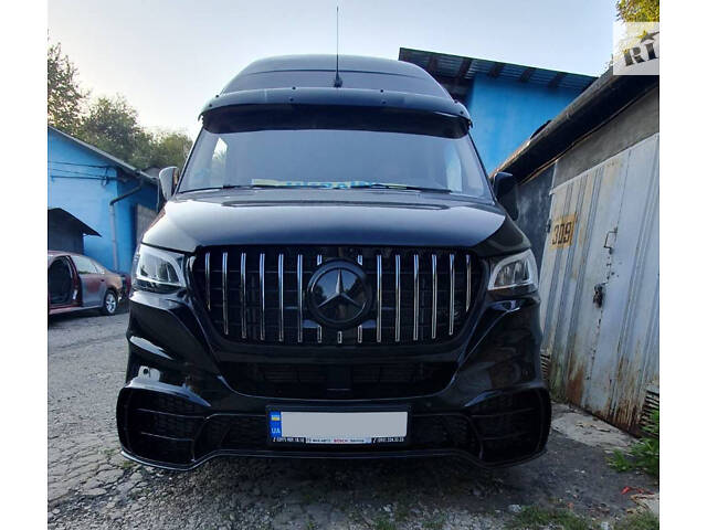 Передний бампер с решеткой V2 (AMG) для Mercedes Sprinter W907/W910 2018- гг - Фото 4