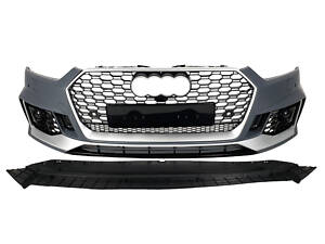 Передний бампер (стиль RS5) V4 на Audi A5 B9 2016-2020 года.