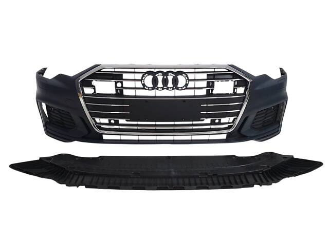 Передний бампер ( в стиле S6 ) на AUDI A6 C8 2018-2023 года - Фото 1