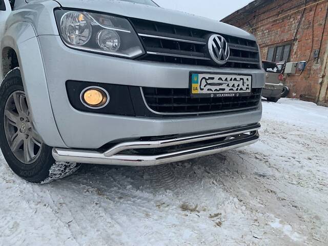 Передний ус двойной Vegas 2010-2016 (нерж) d70/42 мм для Volkswagen Amarok - Фото 8