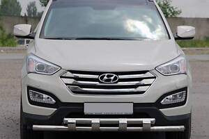 Передняя дуга ST015 (нерж.) для Hyundai Santa Fe 3 2012-2018 гг