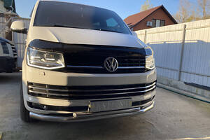 Передняя двойная защита ST011 (нерж.) для Volkswagen T6