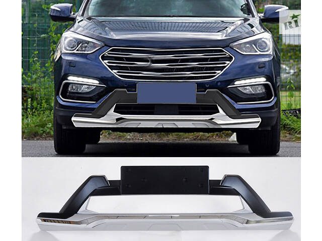Передняя и задняя накладки (2016-2018) для Hyundai Santa Fe 3