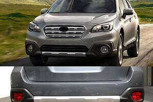 Передняя и задняя накладки V1 (2шт, EU) для Subaru Outback 2014-2019 гг.