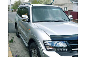 Передня лінзова оптика, фари (чорні) Mitsubishi Pajero Wagon III (2001-2006)