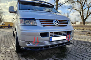 Передня лип накладка (ABS) для Volkswagen T5 Multivan 2003-2010 рр