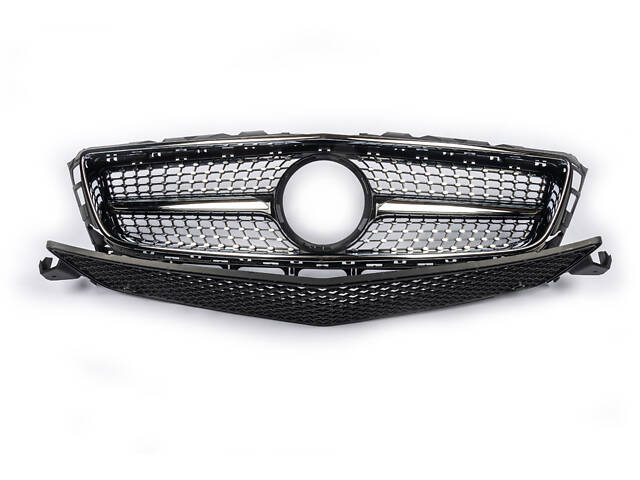 Передняя решетка 2011-2014 (Diamond Silver) для Mercedes CLS C218 - Фото 2