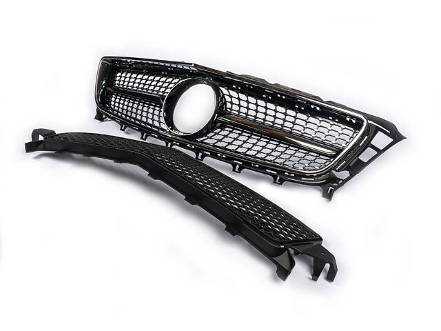 Передняя решетка 2011-2014 (Diamond Silver) для Mercedes CLS C218 - Фото 3