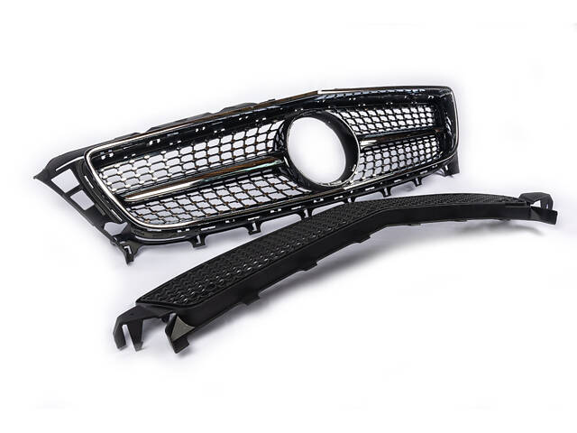 Передняя решетка 2011-2014 (Diamond Silver) для Mercedes CLS C218 - Фото 4