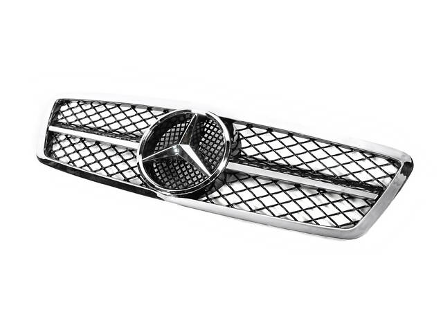 Передняя решетка AMG для Mercedes C-class W203 2000-2007 гг - Фото 1