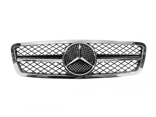 Передняя решетка AMG для Mercedes C-class W203 2000-2007 гг - Фото 3