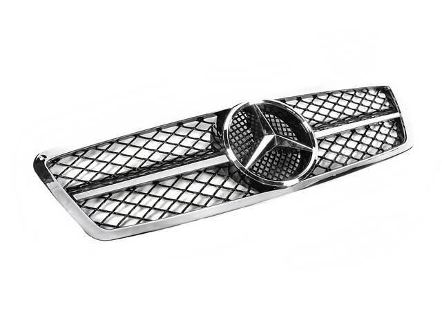 Передняя решетка AMG для Mercedes C-class W203 2000-2007 гг - Фото 4