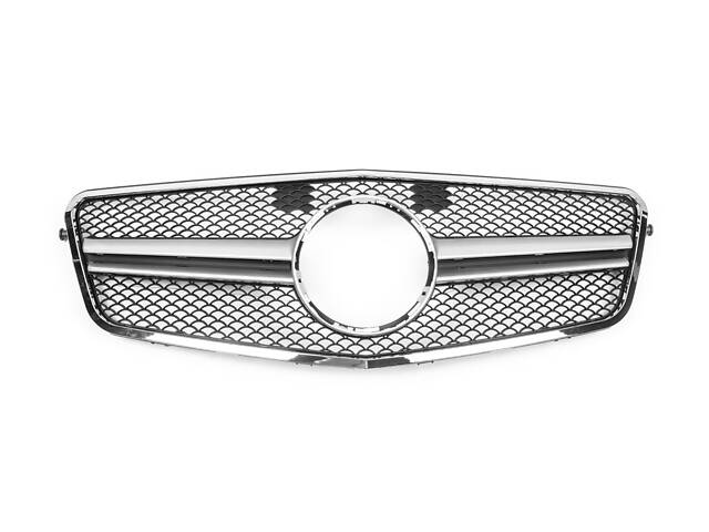 Передняя решетка AMG Silver (2009-2012) для Mercedes E-сlass W212 - Фото 2