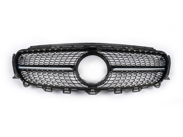 Передняя решетка Diamond Black (для Avantgarde 2016-2019) Без места под камеру для Mercedes E-сlass W213 - Фото 1