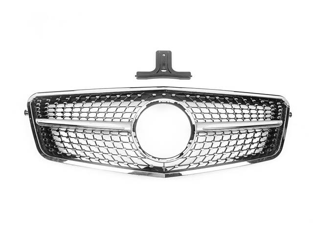 Передняя решетка Diamond Silver (2009-2012) для Mercedes E-сlass W212 - Фото 2