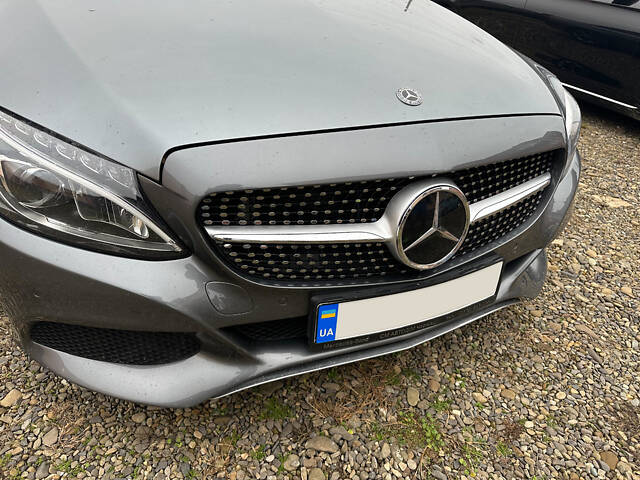 Передняя решетка Diamond Silver 2014-2018, с камерой для Mercedes C-сlass W205 - Фото 1