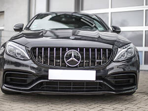 Передняя решетка GT (для оригинального C63) 2014-2018, без камеры для Mercedes C-сlass W205