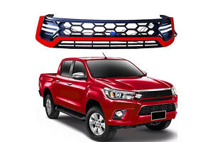 Передняя решетка с LED Белая для Toyota Hilux 2015-2024 гг