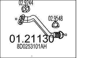 Передняя труба выхл. системы AUDI A4 B5 (8D2) 1994-2002 г.