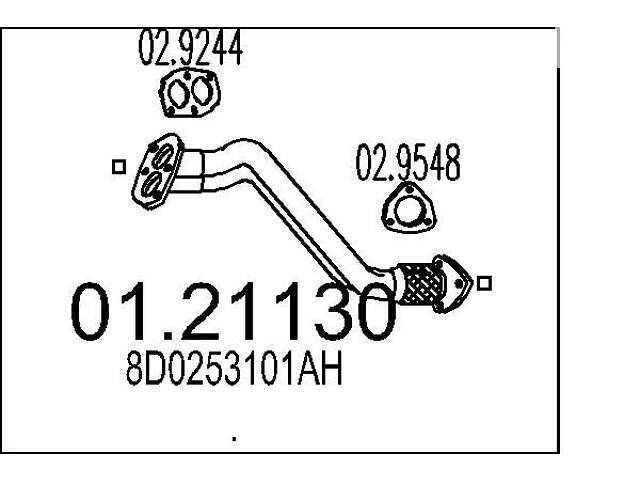 Передняя труба выхл. системы AUDI A4 B5 (8D2) 1994-2002 г.