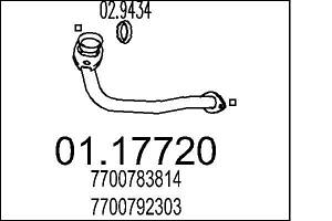 Передняя труба выхл. системы RENAULT 21 (K48_) 1984-2003 г.