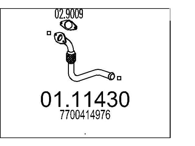 Передняя труба выхл. системы RENAULT KANGOO (FC0/1_) 1997-2016 г.