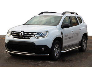 Передняя защита F3-10 (нерж.) для Renault Duster 2018-2024 гг