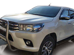 Передняя защита QT007 (нерж) для Toyota Hilux 2015-2024 гг