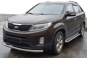 Передняя защита ST008 (2013-2015, нерж.) для Kia Sorento XM