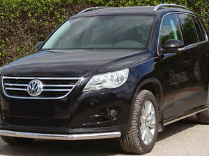 Передняя защита ST008 (нержавейка) для Volkswagen Tiguan 2007-2016 гг