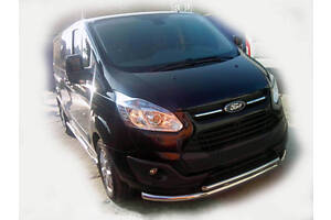 Передняя защита ST014 (нерж.) 60/42 мм для Ford Custom 2013-2024 гг