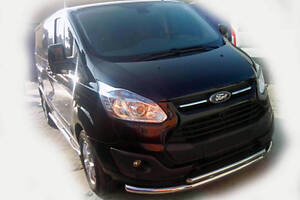 Передняя защита ST014 (нерж.) 60/42 мм для Ford Custom 2013-2024 гг