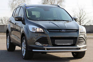 Передняя защита ST014 (нерж.) 60/42 мм для Ford Kuga/Escape 2013-2019 гг