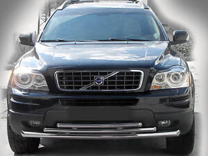 Передняя защита ST014-2 (нерж) для Volvo XC90 2002-2014 гг.